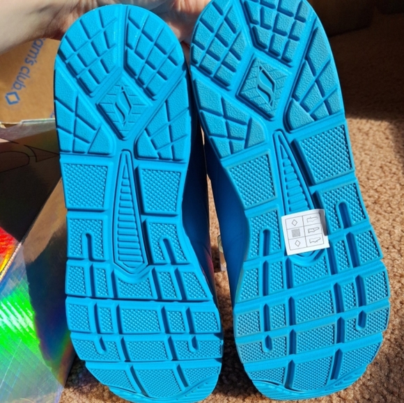 SKECHERS Street Uno Night Shades Turquoise USA Size 9 Memory Foam Limited - Picture 7 of 9